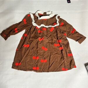 12. Mini Rodini Girls Fall Dress Cherry 3T